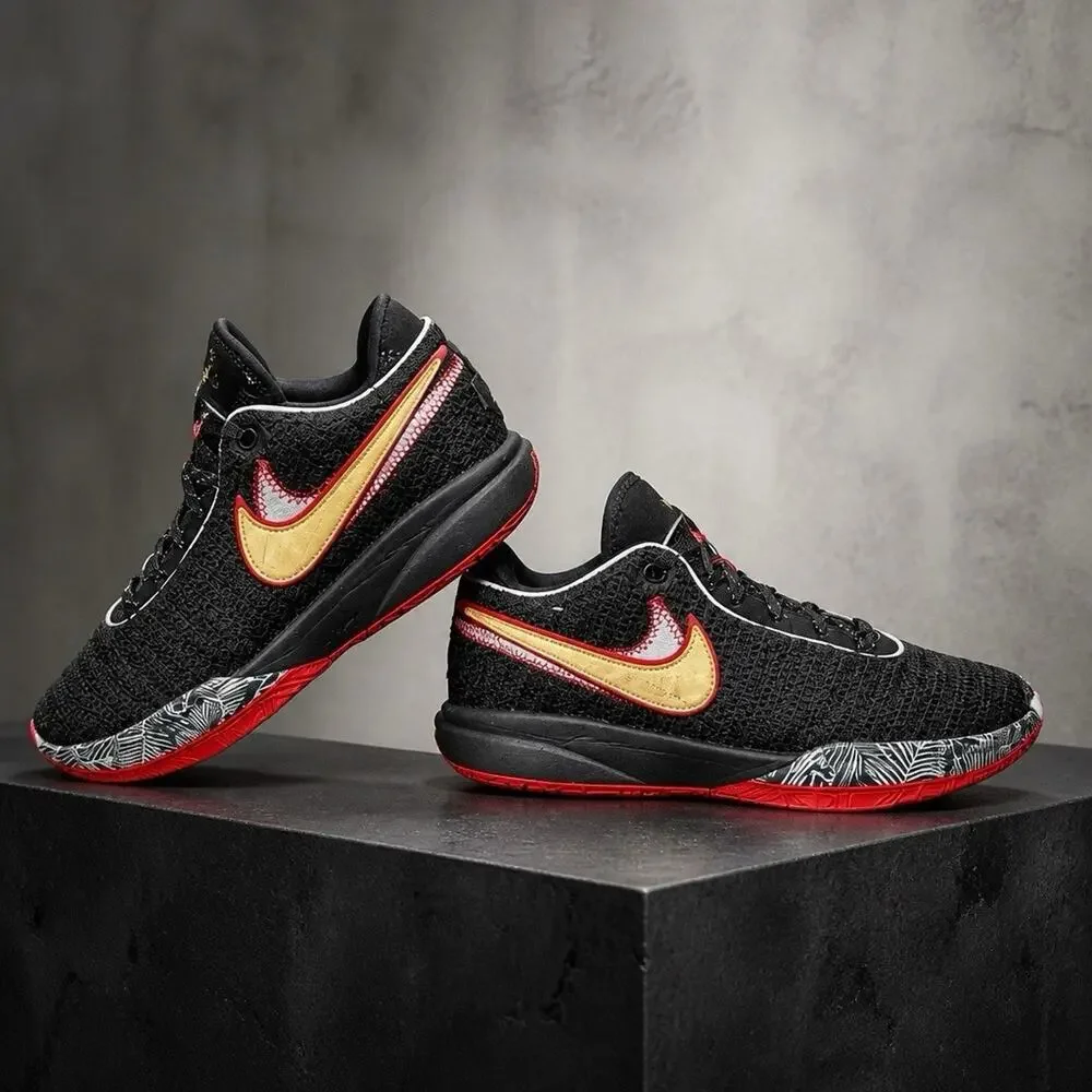 Size 7Y - Nike LeBron 20 XX Black Red Gold DQ8651-001 GS Youth Basketball